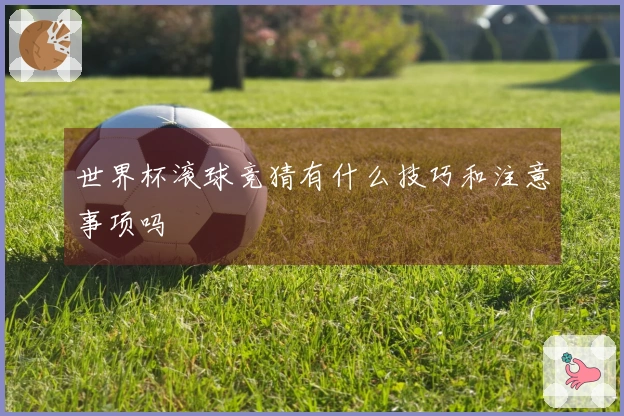 世界杯滚球竞猜有什么技巧和注意事项吗